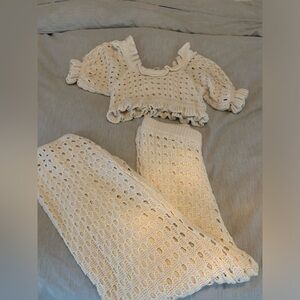 Sabo Skirt Cream Crochet Set
